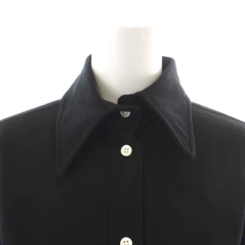 未使用品 マディソンブルー MADISONBLUE ハイカラーマダムウールシャツ