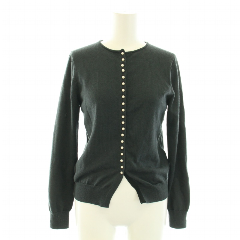 ボールジィ ballsey ウールパールカラーカーディガン 襟付き