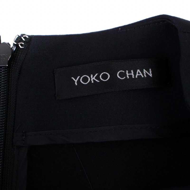 ヨーコチャン YOKO CHAN ワンピース ひざ丈 半袖 スキッパー