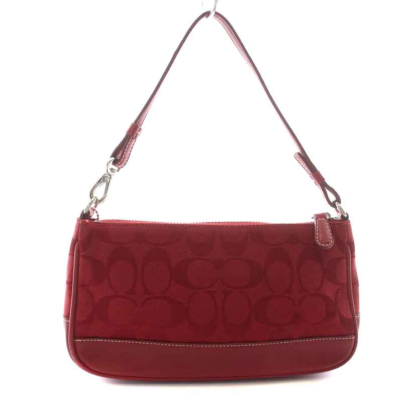 コーチ COACH シグネチャー デミポーチ ハンドバッグ キャンバス