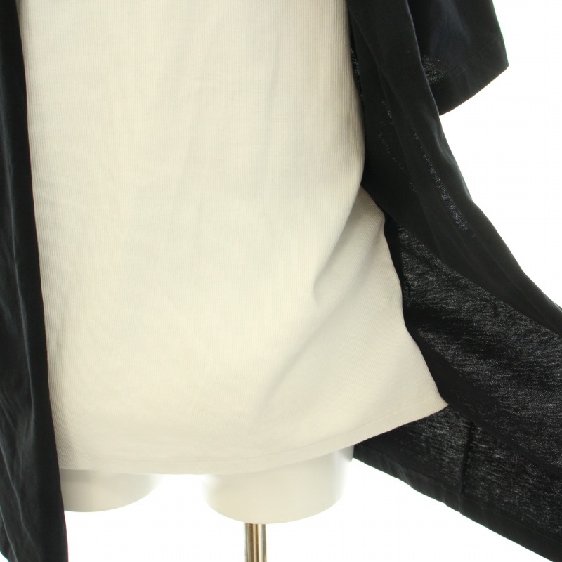 MM6 Maison Margiela ロンT M黒/白 レイヤードスタイル MM6 maison margiela Tシャツ トップス ロンT 長袖 レイヤード