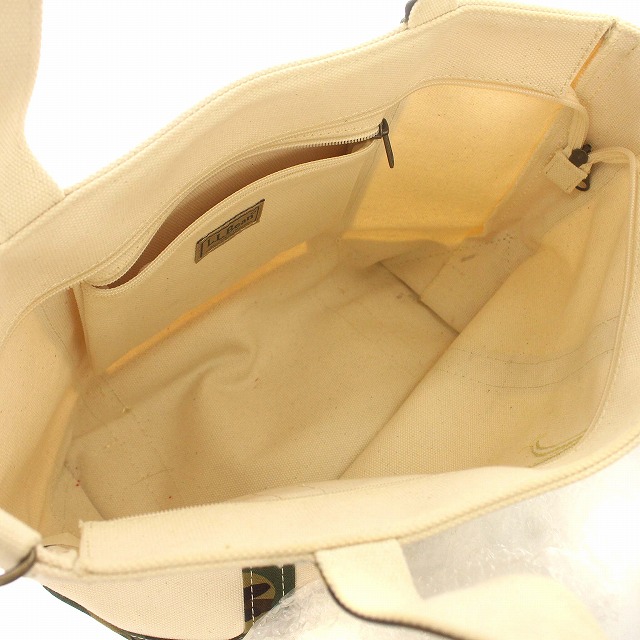美品 LLBEAN イニシャル S 2way キャンバス バッグ ゴールド