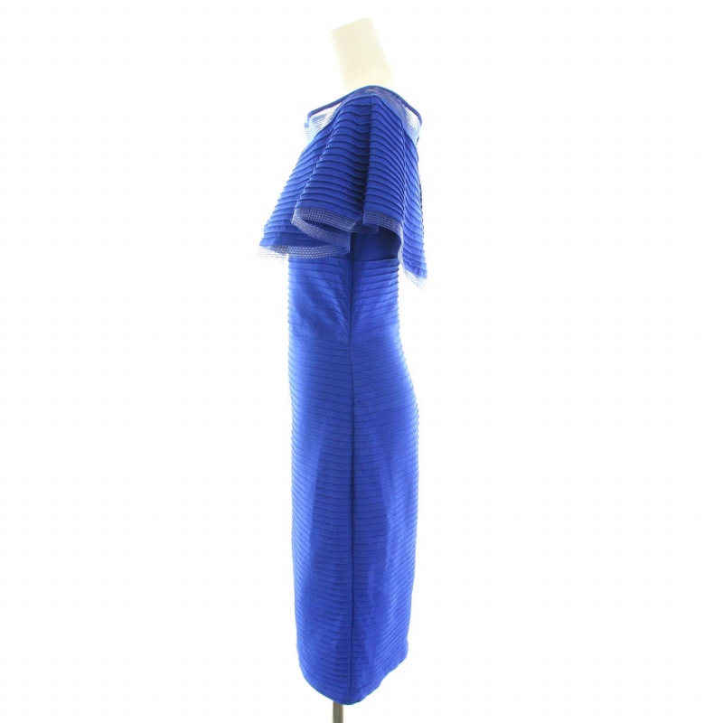 タダシショージ TADASHI SHOJI オフショルダーピンタックドレス