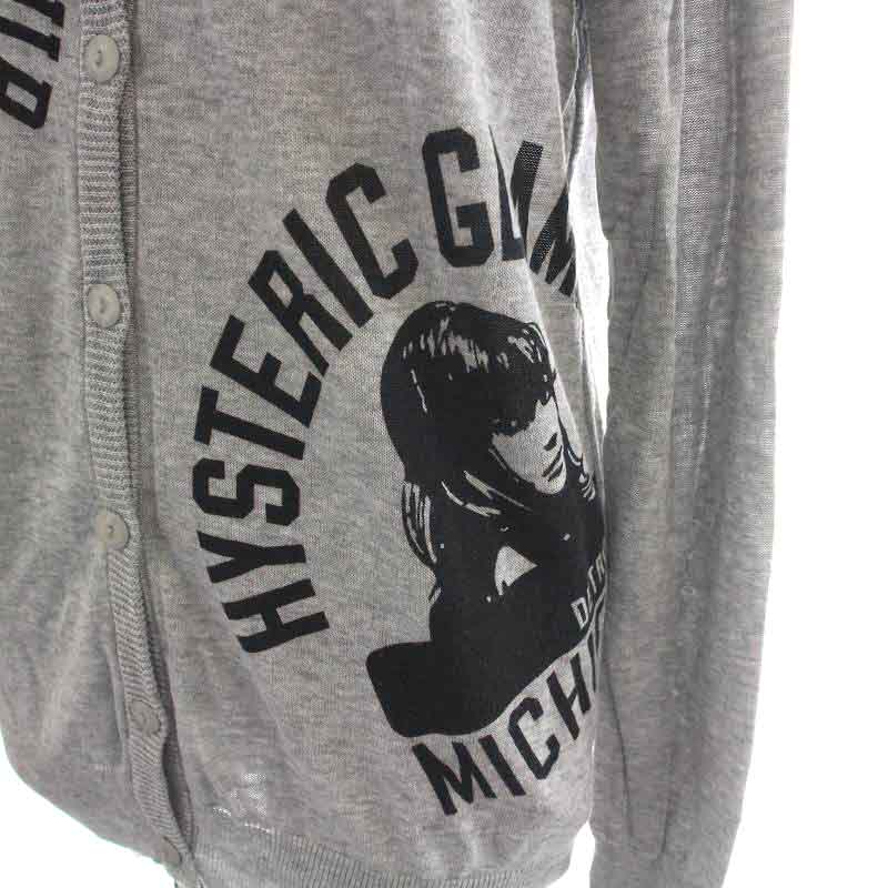 ヒステリックグラマー HYSTERIC GLAMOUR ニットカーディガン 長袖 V 