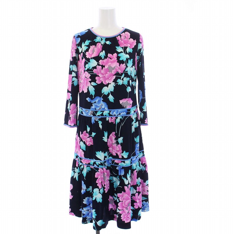 未使用品 レオナール LEONARD FASHION タグ付き 花柄 ワンピース 