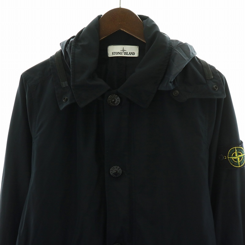ストーンアイランド ステンカラーコート ネイビー S 【公式通販】