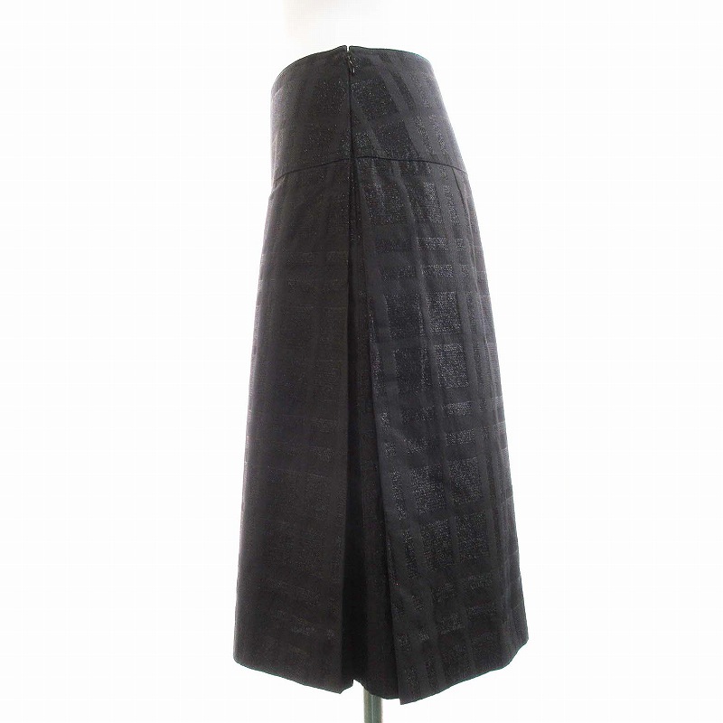 バーバリー ロンドン BURBERRY LONDON プリーツスカート フレア ひざ丈