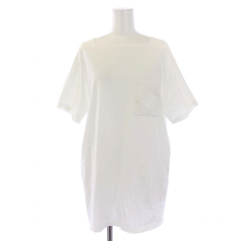 エルメス HERMES Tシャツ カットソー チュニック 半袖 Hロゴ  