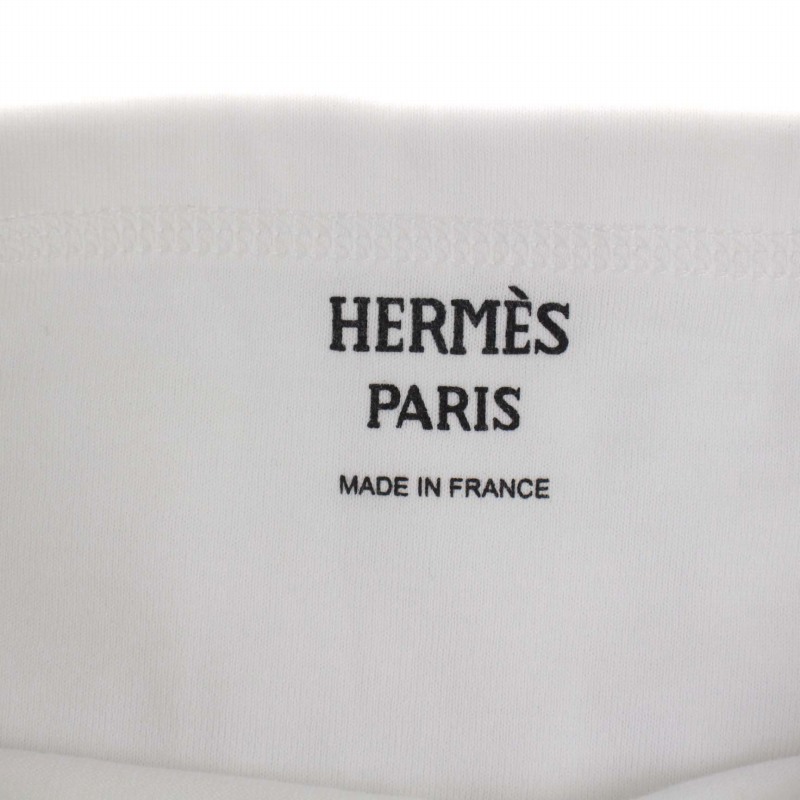 エルメス HERMES Tシャツ カットソー チュニック 半袖 Hロゴ  