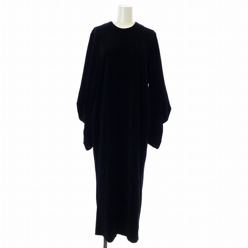マメクロゴウチ Mame Kurogouchi 21AW Ribbed Velour Jersey Dress  