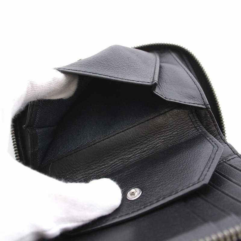 ディーゼル DIESEL 二つ折り財布 デニム ラウンドファスナー 青