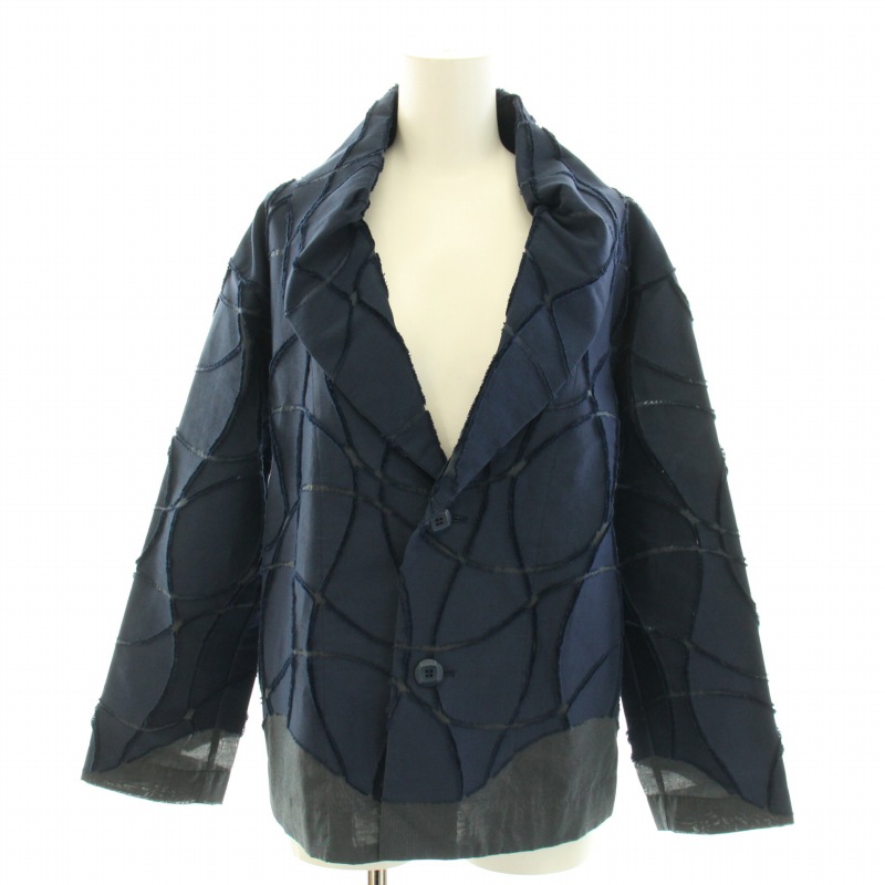 イッセイミヤケ ISSEY MIYAKE ジオメトリックジャガードジャケット  