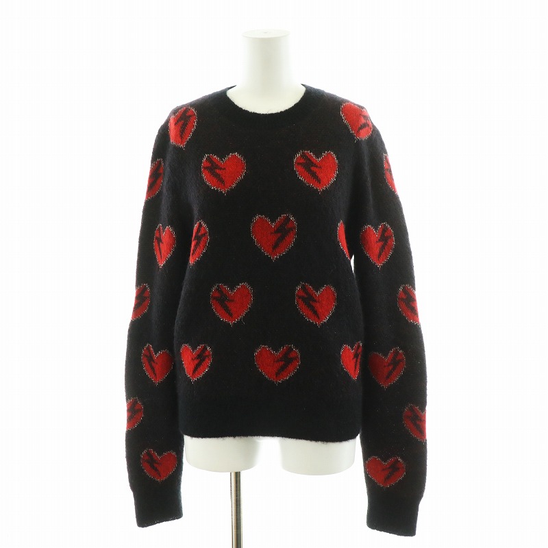 サンローラン パリ SAINT LAURENT PARIS ニット セーター 長袖 ハート  