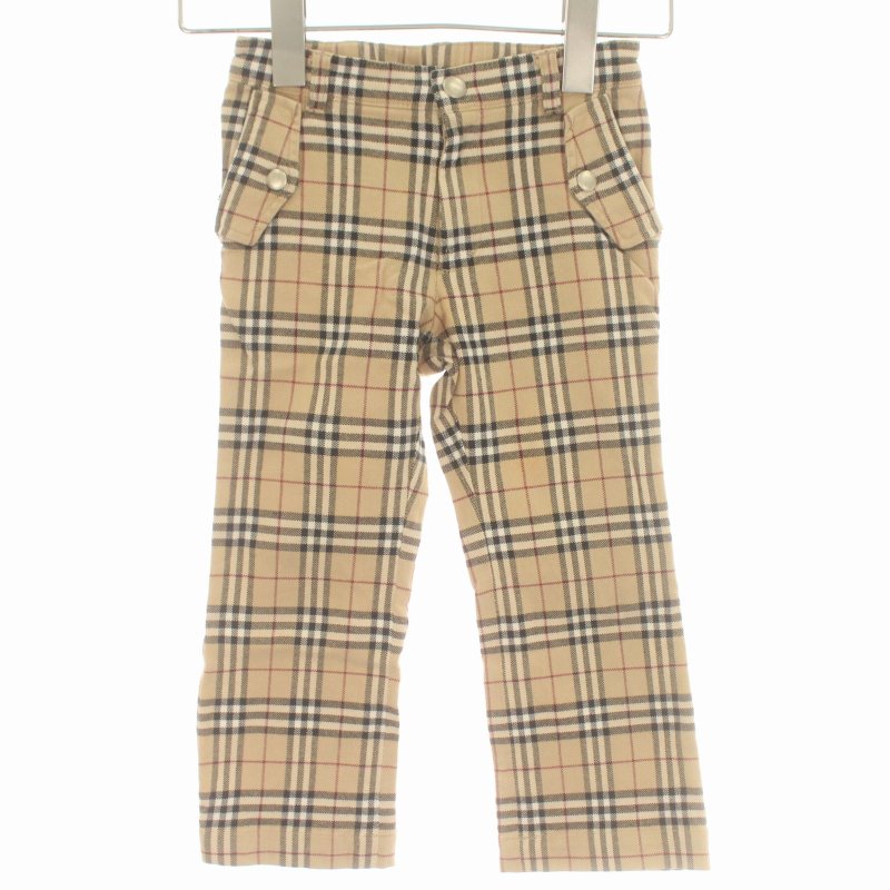 バーバリー BURBERRY パンツ 長ズボン ベージュ 110 チェック 総