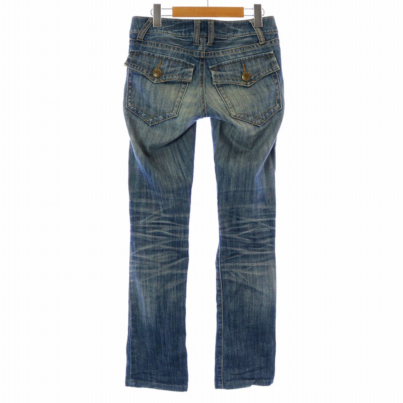 BURBERRY BLUE LABELブーツカット フレアデニム 総柄 BURBERRY BLUE