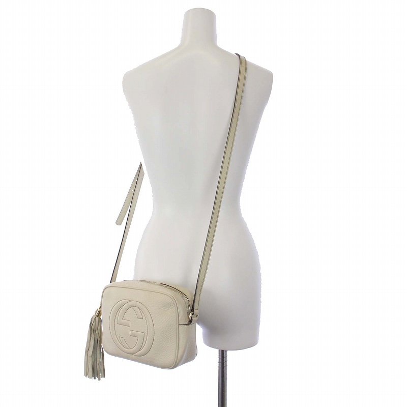 GUCCI ホワイトレザー ショルダーバッグ ソーホー 【公式通販】