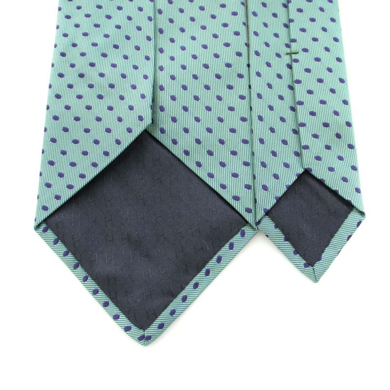エルメス HERMES ネクタイ レギュラータイ ドット柄 絹 シルク