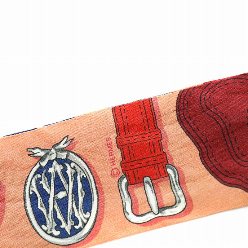 エルメス HERMES Hamais des En Desordre ツイリー スカーフ ベルト柄