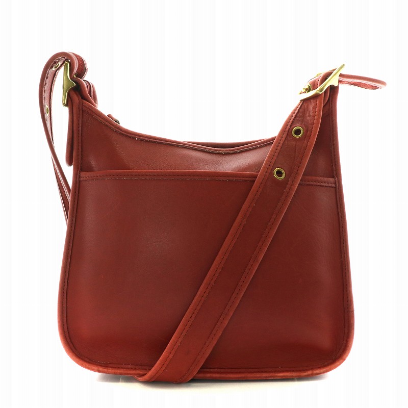 コーチ COACH オールド ショルダーバッグ レザー 赤 レッド 9966