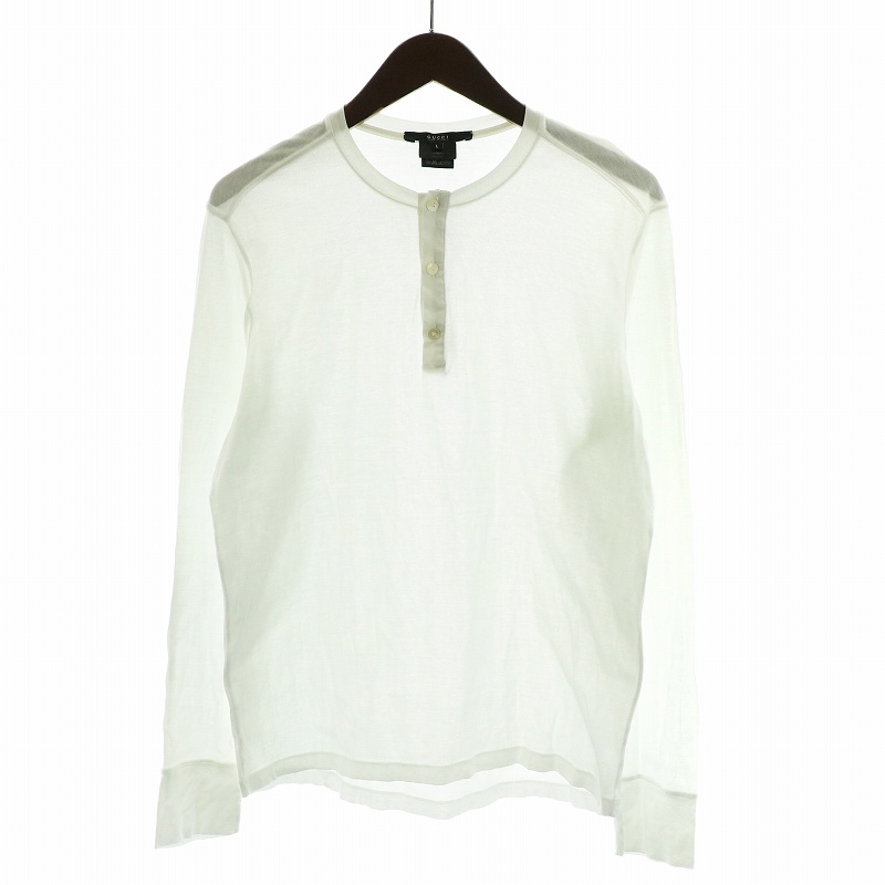 グッチ GUCCI Tシャツ カットソー 長袖 ヘンリーネック コットン