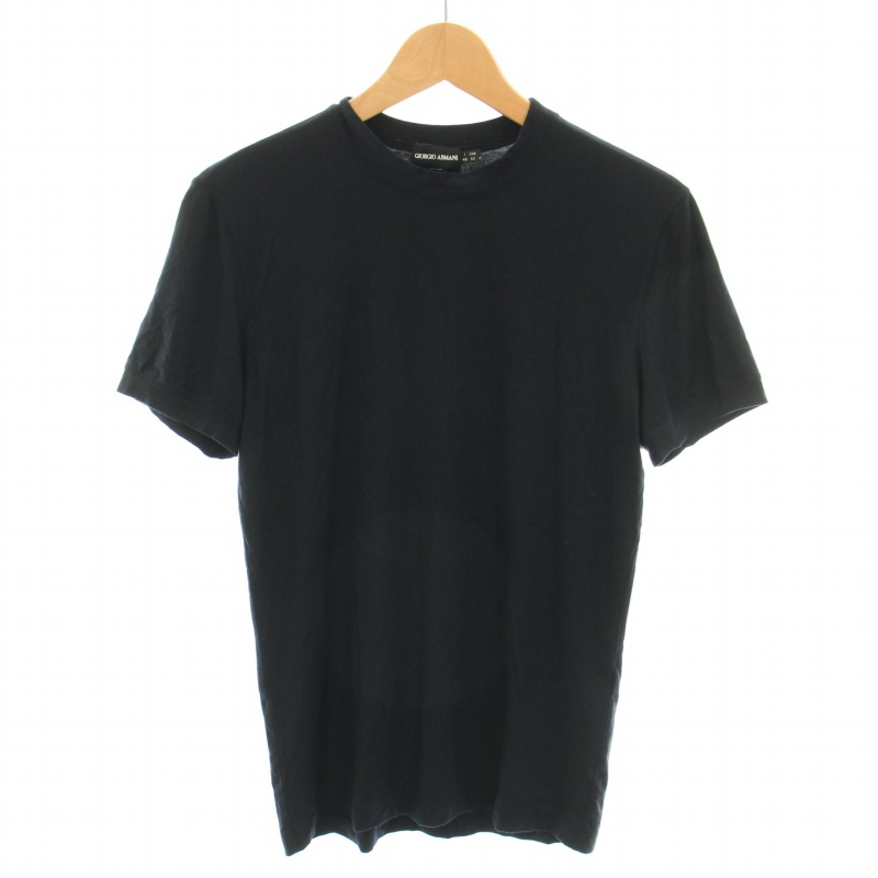 ジョルジオアルマーニ ☆ ウール混 半袖 Tシャツ 40 伊製 黒