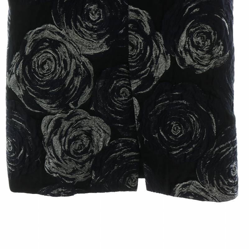 ドゥロワー Drawer フレアスカート ミモレ ロング フラワージャカード  