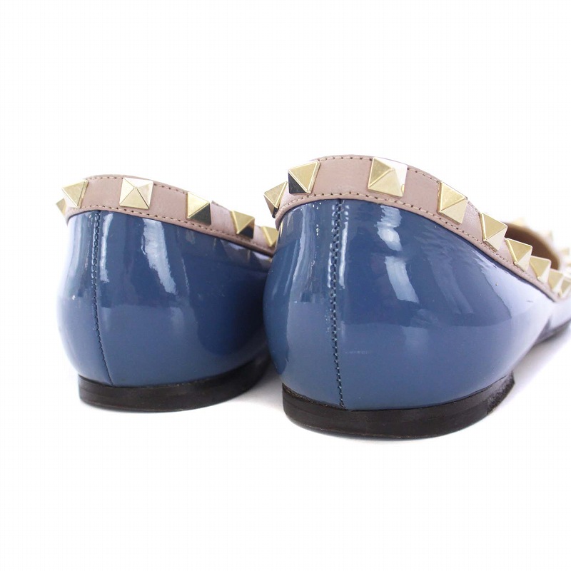 ヴァレンティノ ロックスタッズ エナメル パンプス 35 VALENTINO - ヴァレンティノ💛新品💛ロックスタッズアンクル