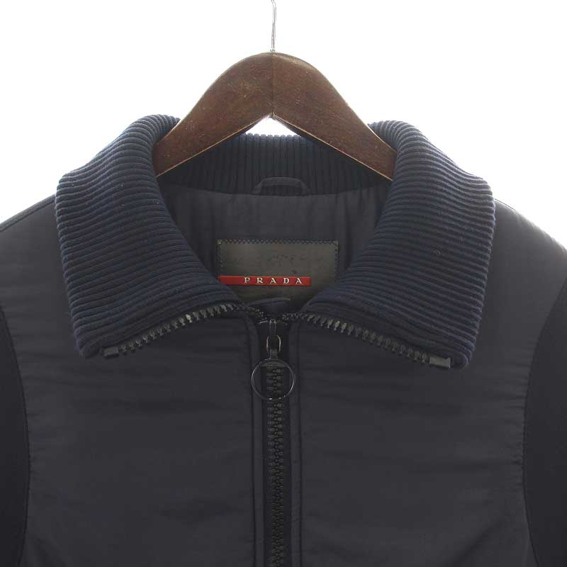 【プラダスポーツ】マウンテンパーカー ブルゾン　ジャンパー 黒　48 PRADA - プラダ スポーツ ジャケット ナイロン 中綿 ブルゾン メンズ
