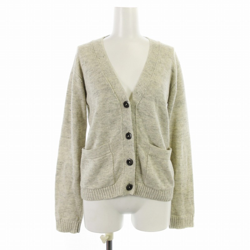 コレット KORET カーディガン ニット Vネック 無地 長袖 青 ブルー 中古レディースKORET 90S RAMIE \u0026 COTTON CARDIGAN