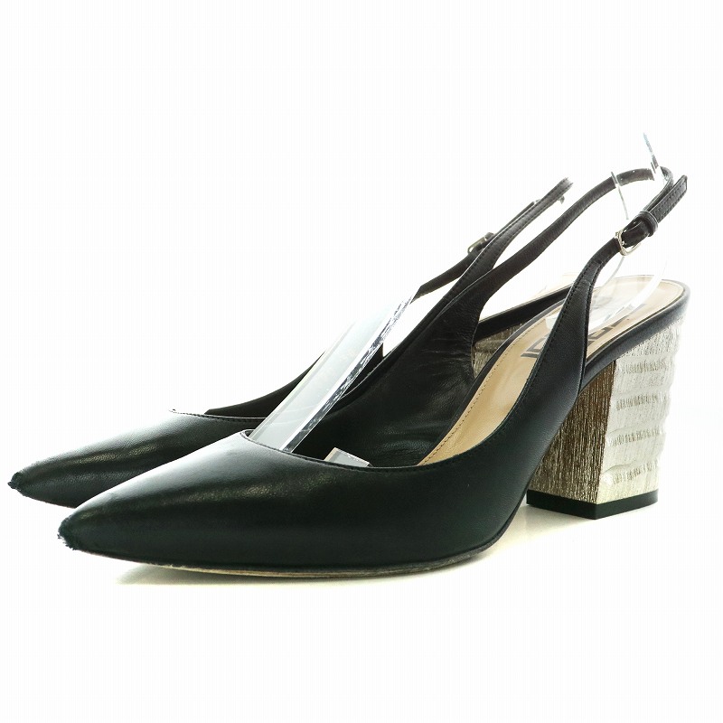 セルジオロッシ Sergio rossi パンプス バックストラップ チャンキー  