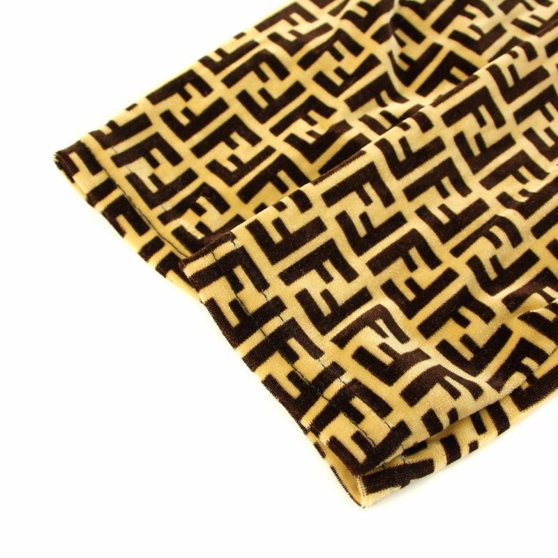 フェンディ FENDI カットソー ロンT Tシャツ ハイネック 長袖 ベロア