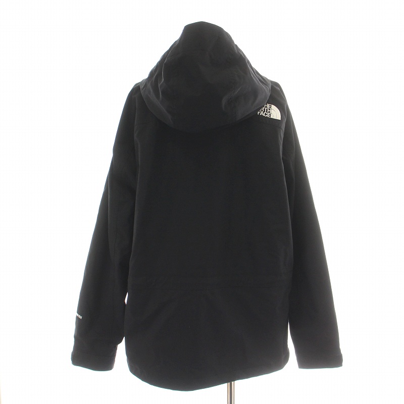 ノースフェイス ナイロンジャケット パーカー 刺繍 古着 L 黒 15563