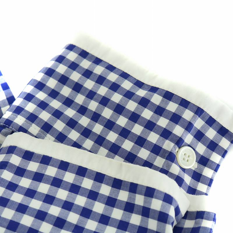 celine フィービー ギンガムチェック ブラウス セリーヌ CELINE フィービー期 シャツ ブラウス 長袖 ギンガムチェック