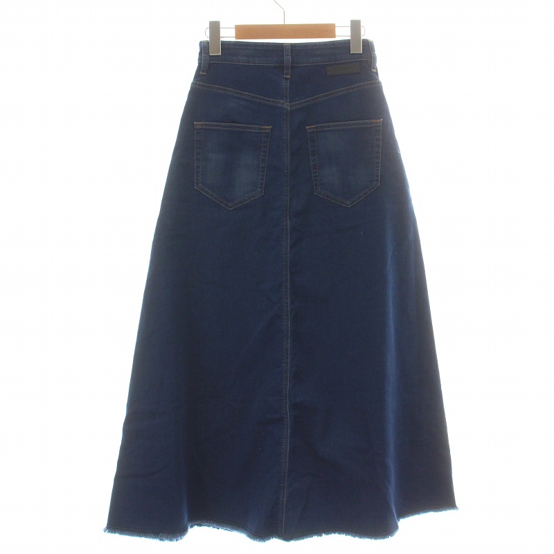 【新品】W24 ディーゼル スカート フレア イレギュラー 切りっぱなし ブルー 新品】W24 ディーゼル スカート フレア イレギュラー 切りっ