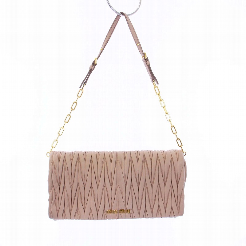 ミュウミュウ miumiu マテラッセ ワンショルダーバッグ クラッチバッグ  