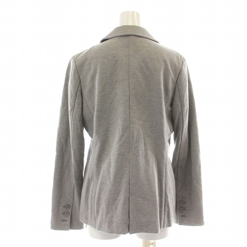 新品同様　ラコステ　LACOSTE テーラードジャケット　ストレッチ　グレー ラコステ LACOSTE テーラードジャケット シングル 背抜き 裏地