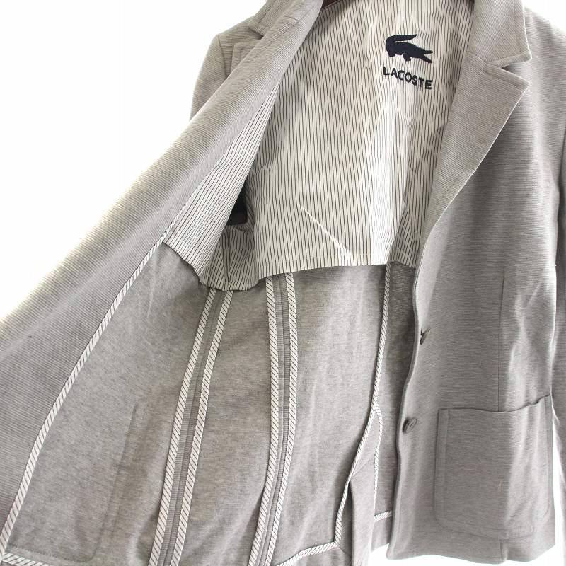 ラコステ LACOSTE テーラードジャケット シングル 背抜き 裏地