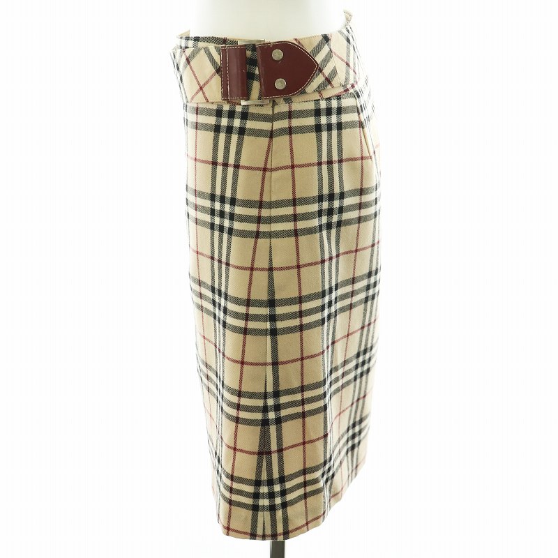 バーバリーブルーレーベル】リボンベルトラップフレアスカート ノバ