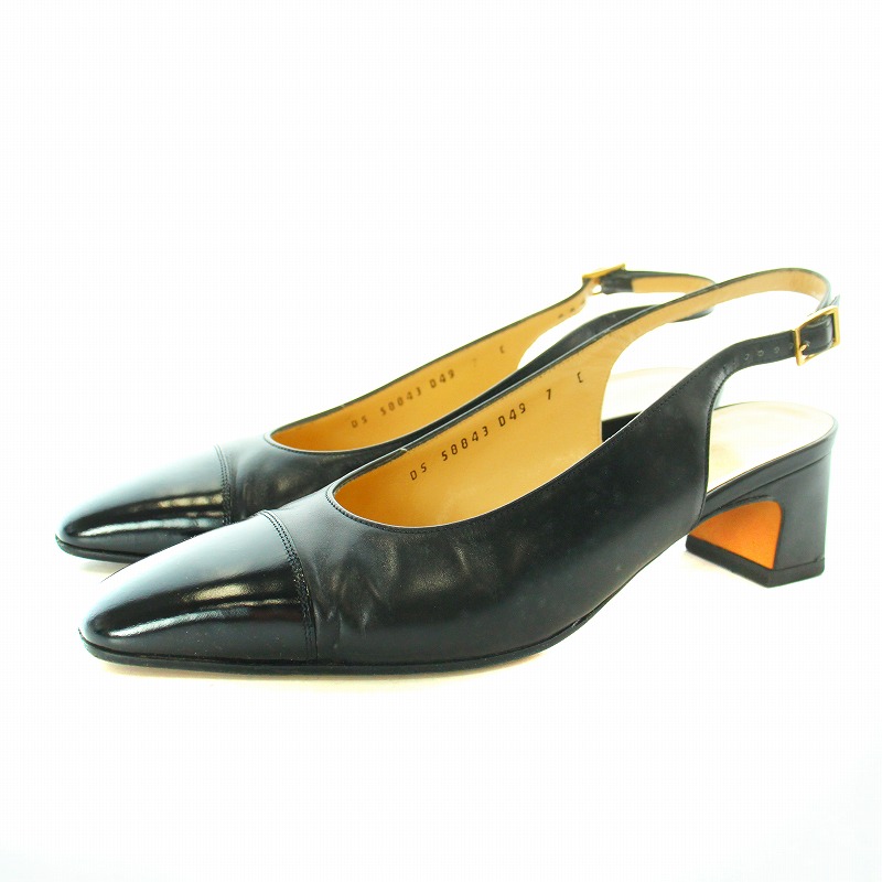 美品 23AW FERRAGAMO ASTRO ミュール 23.5cmレザー 黒