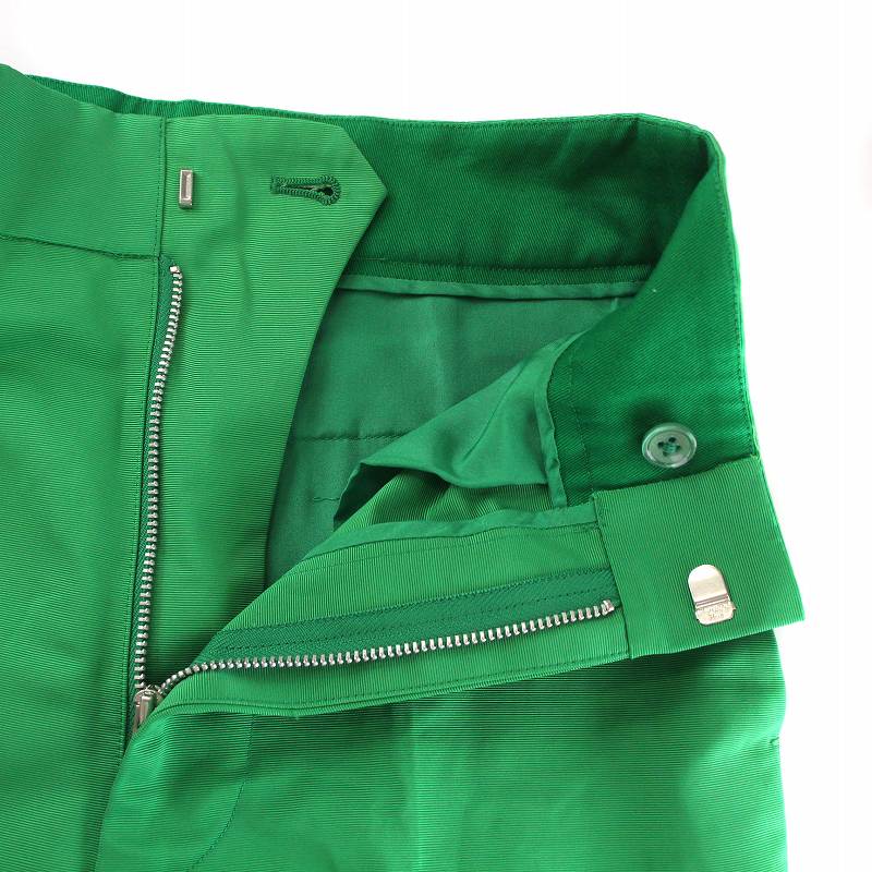 ドゥロワー Drawer 22SS グログランワイドクロップドパンツ ジップ  