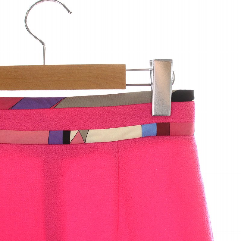 エミリオプッチ EMILIO PUCCI タイトスカート ひざ丈 総柄 ウール 絹  