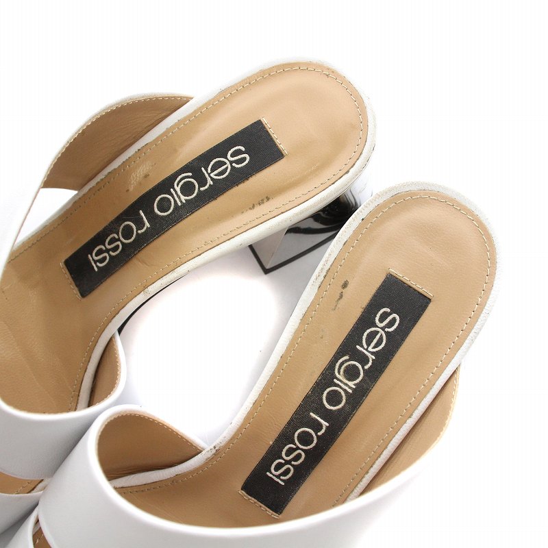 セルジオロッシ ミュール サンダル ハイヒール 36.5 23.5cm 赤