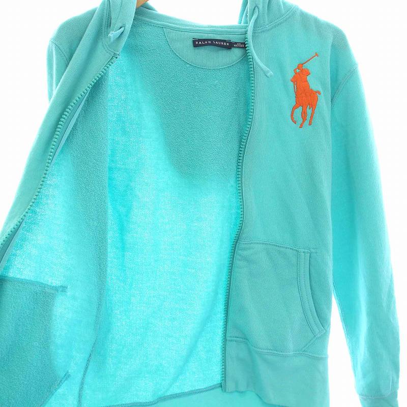 Polo RalphLauren ビッグポニー ジップパーカー 短丈 ブルー POLO