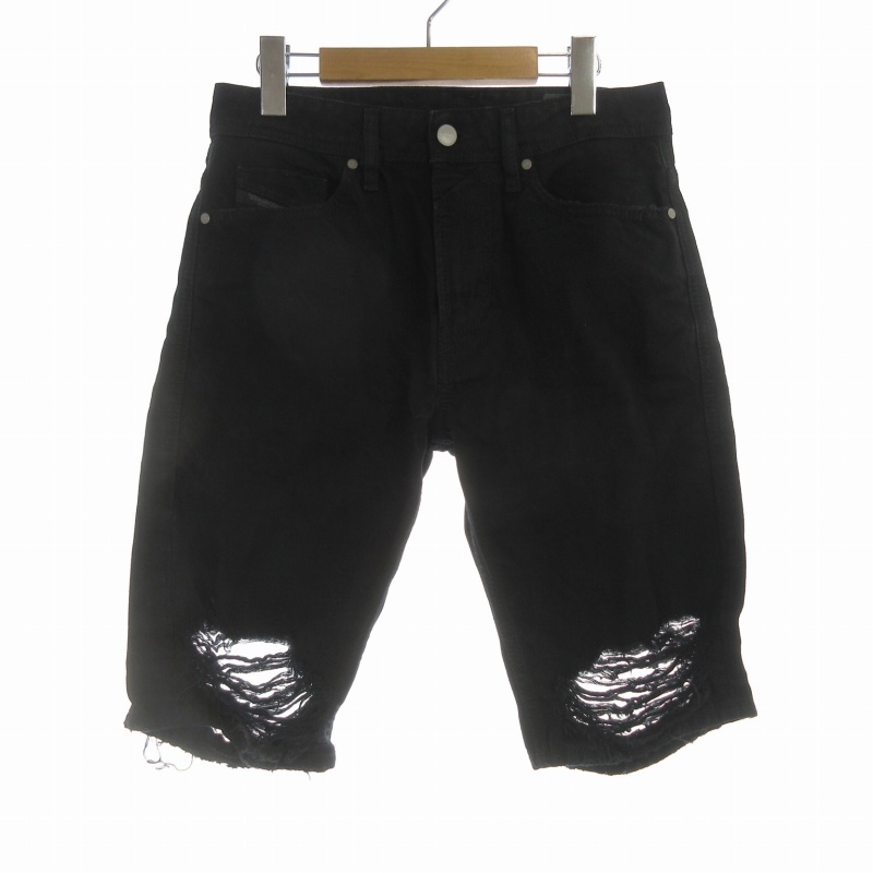 dieselダメージ加工 黒 ショートパンツ dieselダメージ加工 黒 ショートパンツ ディーゼル DIESEL THOSHORT