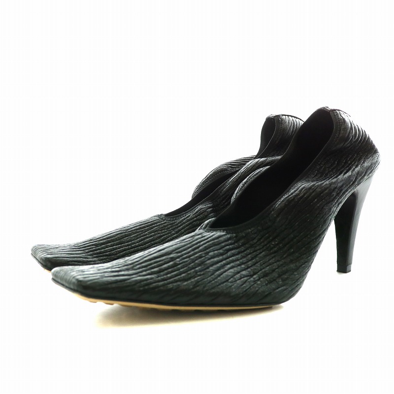 Bottega Veneta ハイヒール エナメル イントレチャート 2028T Bottega Veneta ハイヒール エナメル イントレチャート 2028T
