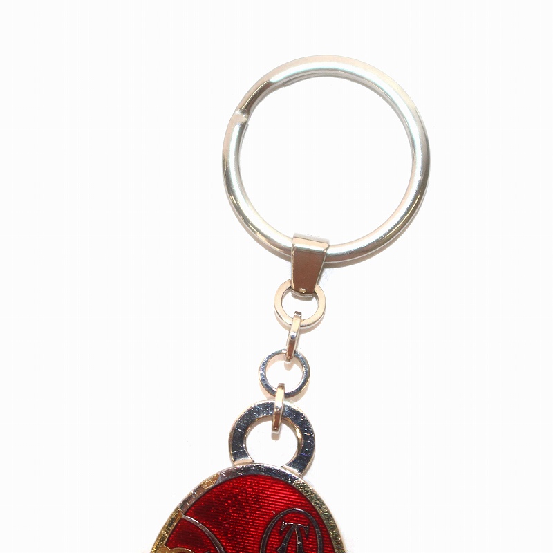 カルティエ Cartier キーホルダー ストラップ ロゴ 赤 レッド
