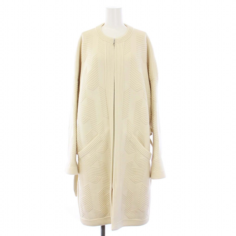 未使用品 エルメス HERMES タグ付き 23AW Hモチーフ ニットコート ノー 