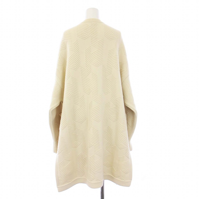 未使用品 エルメス HERMES タグ付き 23AW Hモチーフ ニットコート ノー 