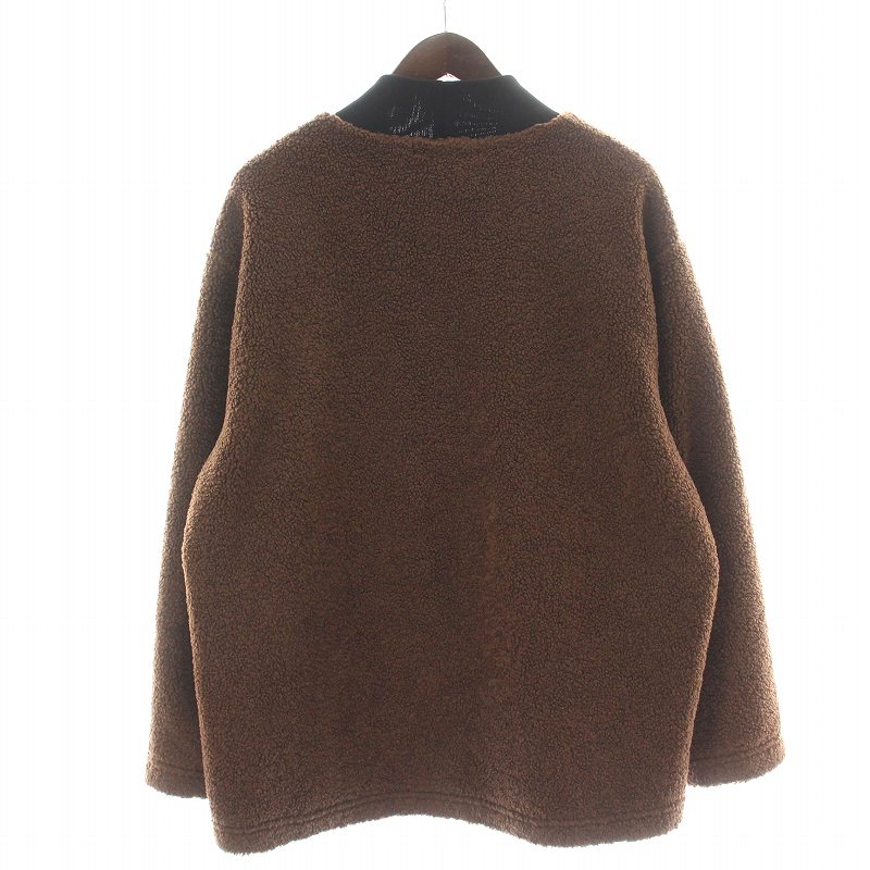 クルニ CULLNI 20AW トレーナー 長袖 ハイネック 切替 ボア 1 M 茶 