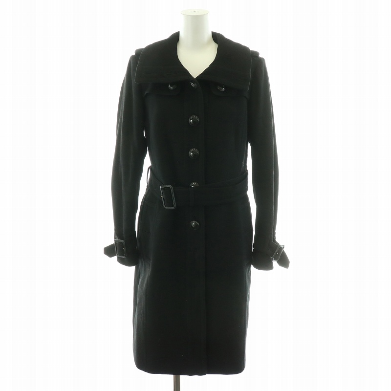 美品★ BURBERRY LONDON ロングコート カシミヤ ウール ベルト付 バーバリー ロンドン BURBERRY LONDON コート ロング丈 ベルト付き